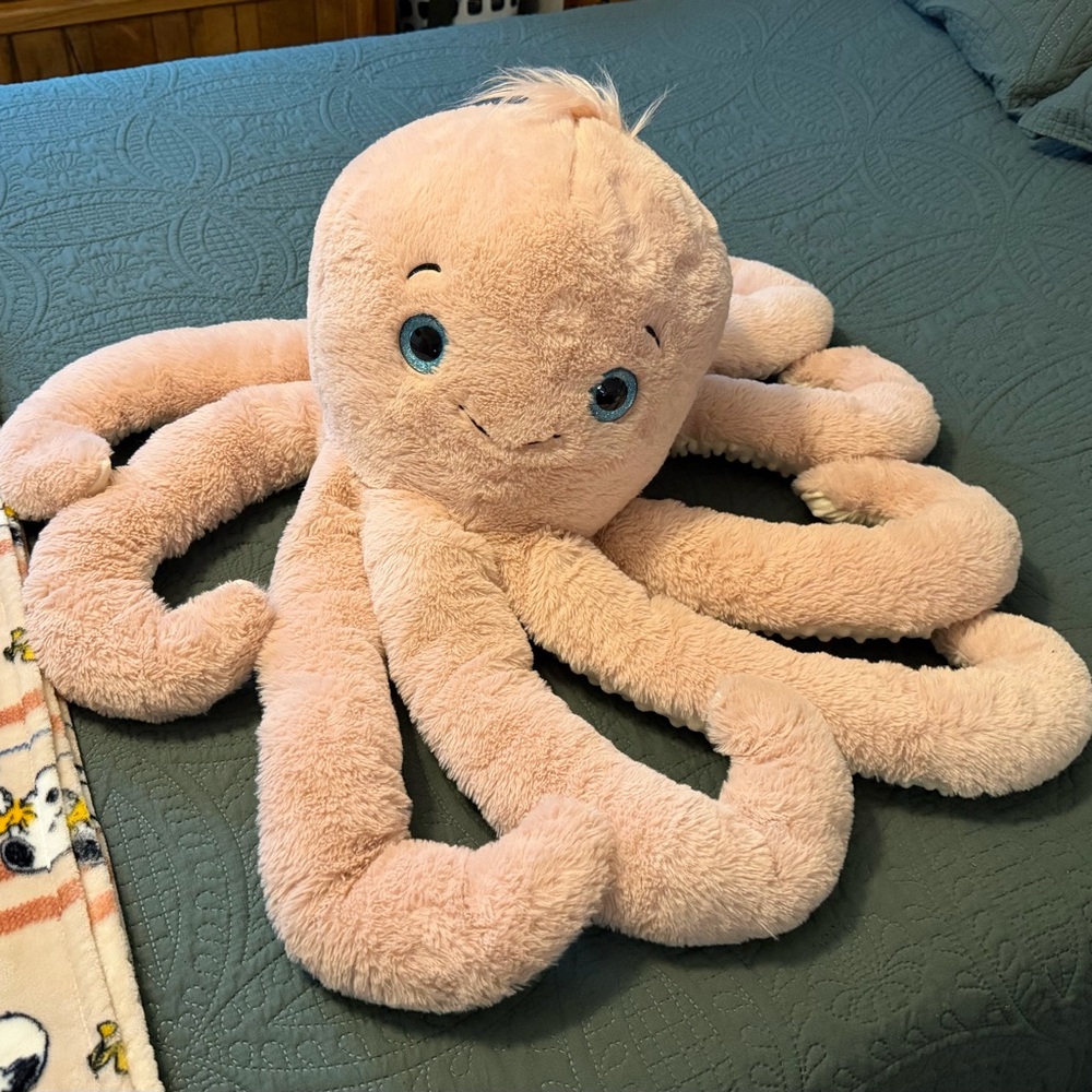 Plush Pink Octopus Soft Stuffed Toy for Kids